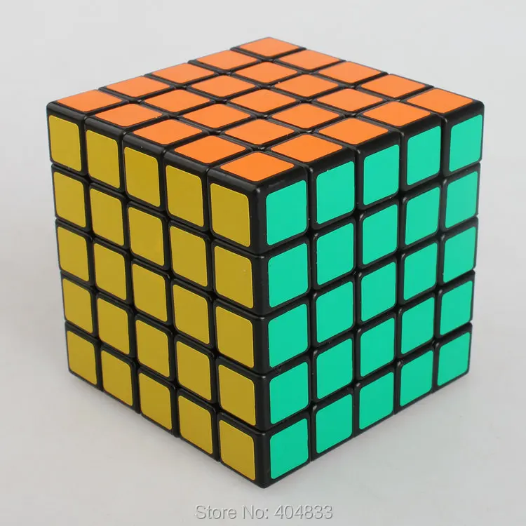 Shengshou 5x5 черный/белый матовый ПВХ стикер Cubo Magico скоростной куб 6,4 см Твист Головоломка Прямая поставка