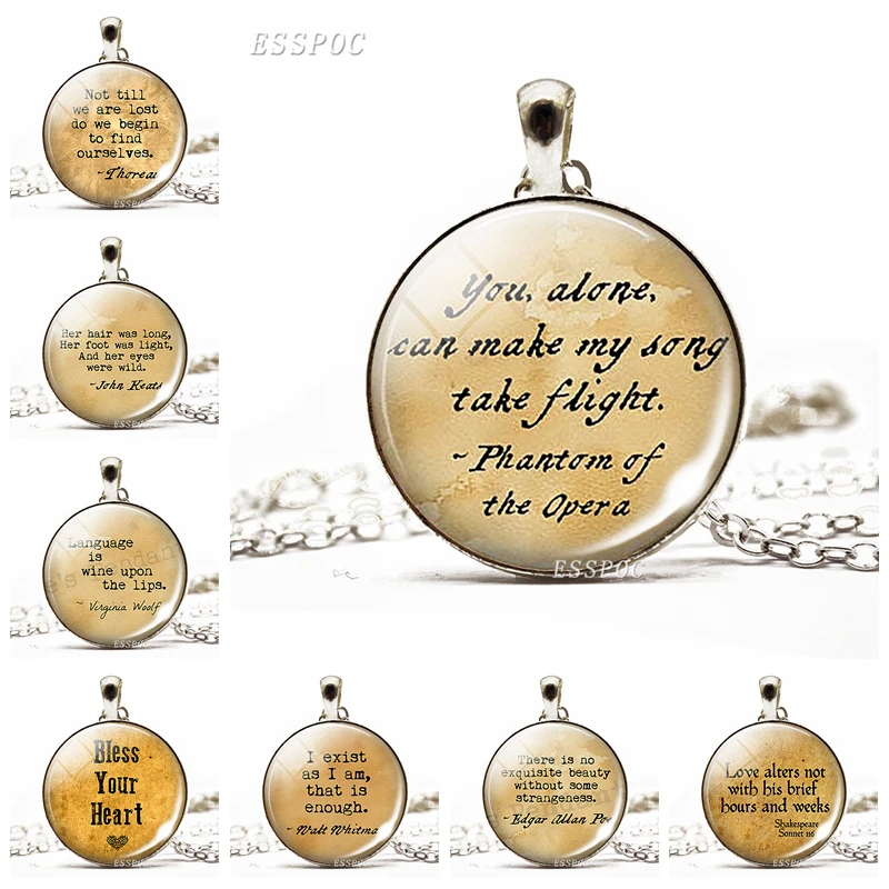 Vous Seul Pouvez Faire Ma Chanson Prendre Son Envol Citation Litteraire Collier Verre Cabochon Bijoux Fantome De L Opera Pendentif Chanteur Cadeau Aliexpress