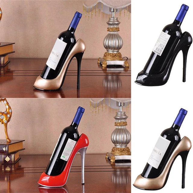 Stylish High Heel Shoe Wine Bottle Holder Creative Red Wine Rack