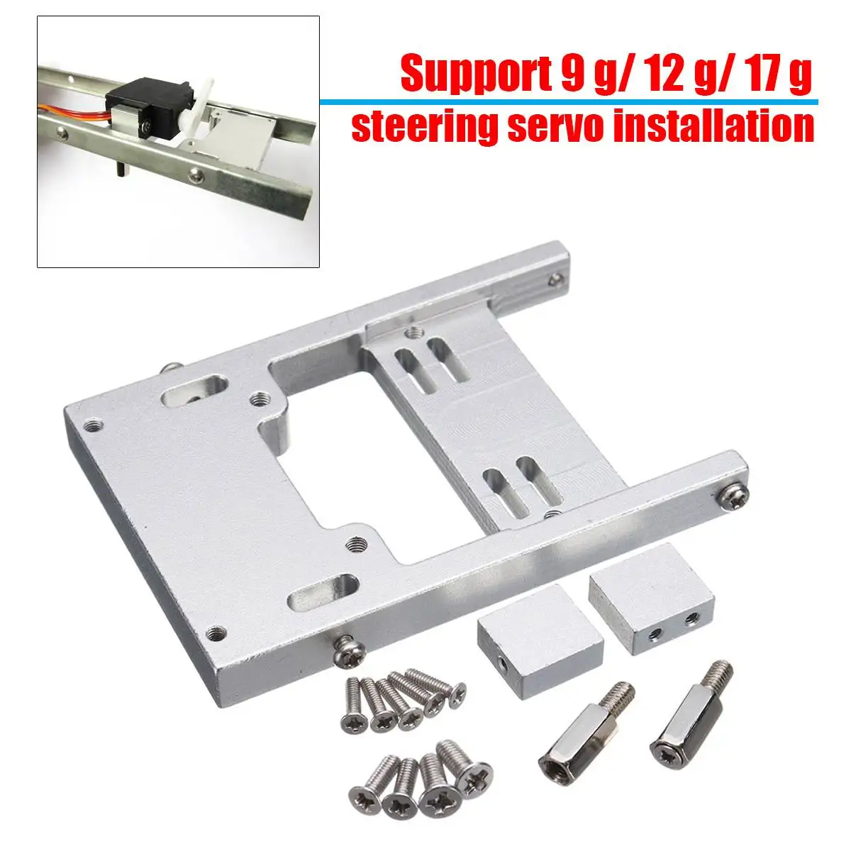 

Steering Servo Fixed Mount Bracket Upgrade Metal Spare Part For WPL RC Truck Car Support 9g/12g/17g Durable Remote Control Part