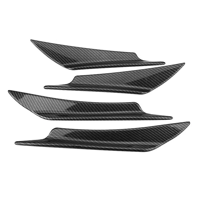 

4 * Car Vehicle Carbon Fiber Front Bumper Wing Spoiler Fin Splitters Lot Duable