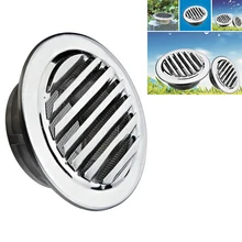 Houkiper Нержавеющая Сталь Настенная вентиляционная вытяжка для ванной комнаты на выходе решетка Louvre Круглая Плоская решетка воздуховод вентиляционная крышка