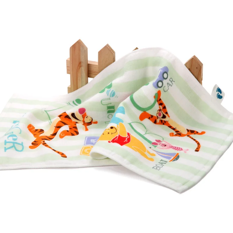 Детское полотенце с Винни-пухом для мальчиков и девочек, детское Марлевое полотенце из чистого хлопка, полотенце для рук