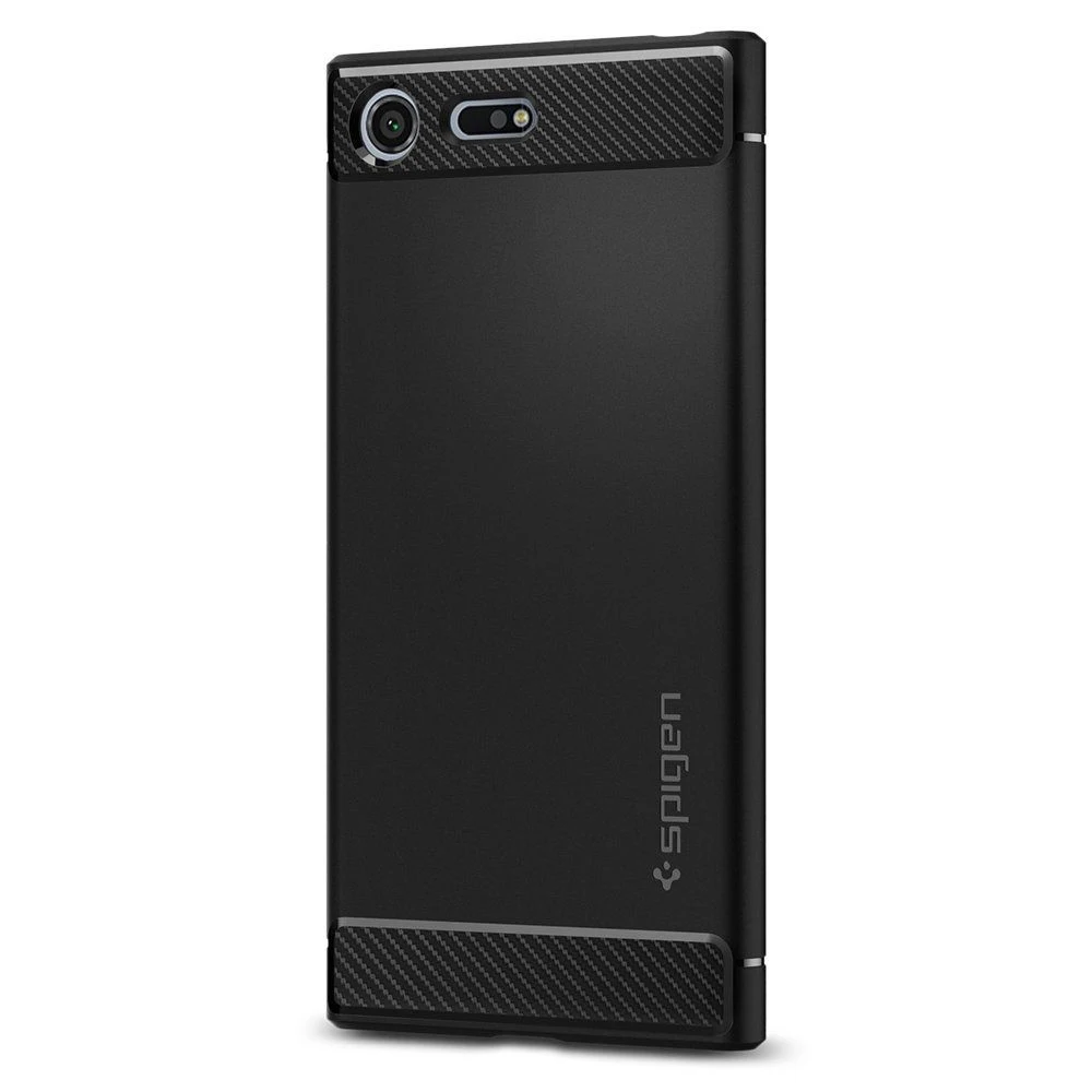 Защитный чехол Spigen Ruggerd Armor black для Sony Xperia XZ Premium|Бамперы| |