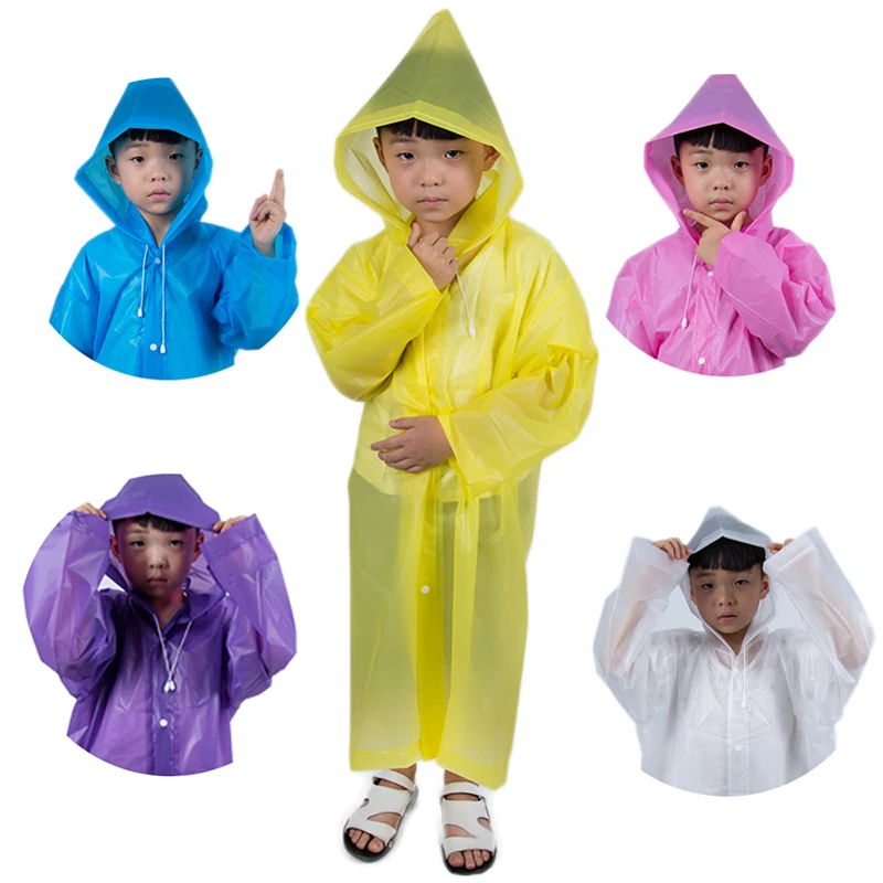 1 шт., Новые водонепроницаемые Многоразовые плащи для детей возрастом от 6 до 12 лет, дождевик, пончо непромокаемая одежда, дождевик, студенческое пончо
