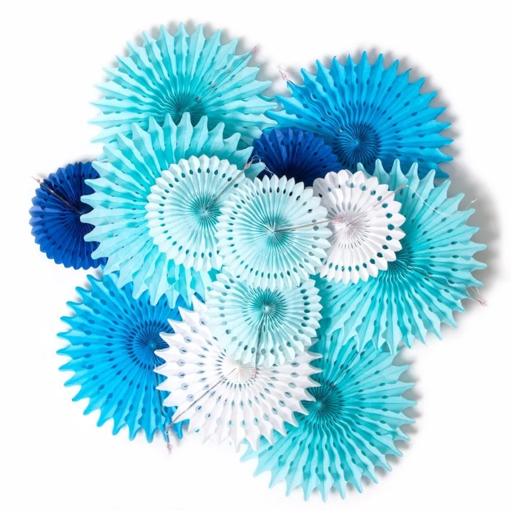 

Paper Rosette Fans wedding Decoration Set Hanging Tissue Paper Flower for Birthday Party Home Wall Backdrop Baby Shower Decorati