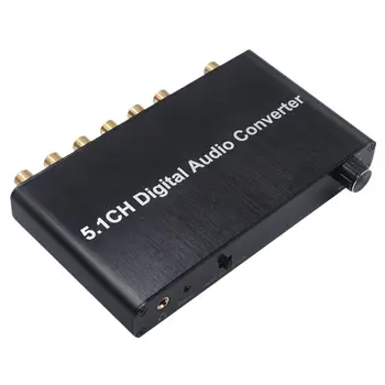 

5.1ch Digital to Analog Audio Converter Amplifier Decoder Optical Fiber Coaxial Signal to Analog Stereo Audio Adapter