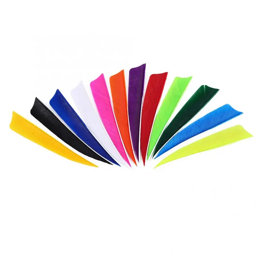 

12Pcs 4inch Long Archery Arrow Fletch Full Length Natural Feather for Wood Carbon Fiber Arrows Hunting Shooting Accessories