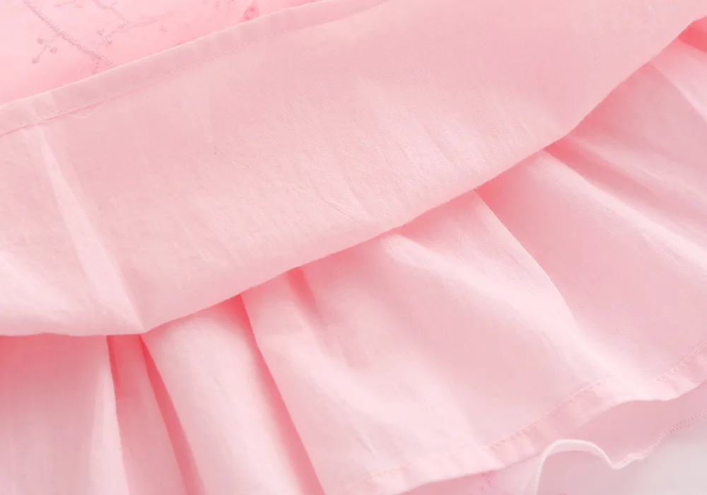 Платья для маленьких девочек на первый день рождения, розовое кружевное платье принцессы с длинными рукавами платья на крестины для маленьких девочек от 3 до 6 месяцев, одежда для малышей
