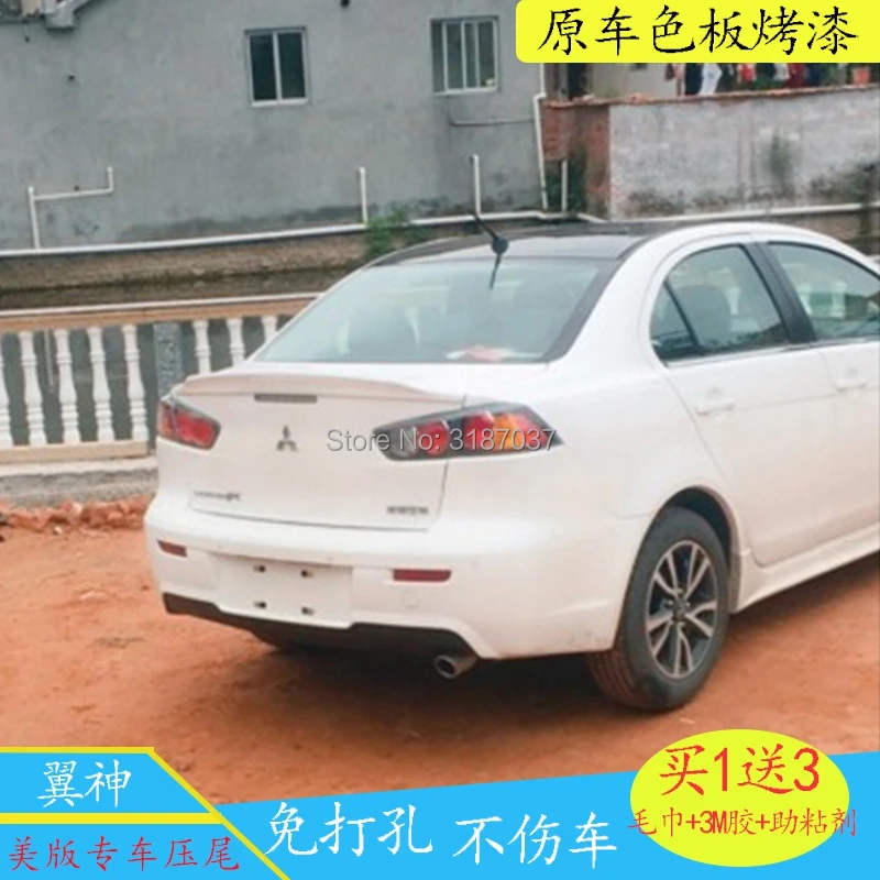 Спойлер для Mitsubishi LANCER 2010 2014 неокрашенный чехол из АБС пластика Задняя Крышка