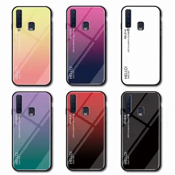 

10pcs/lot Gradient Tempered Glass Cover Case For Samsung A7 2018 A750 A9 2018 J4 Plus J6 Plus A6s A8s A9 Star Pro J2 Core