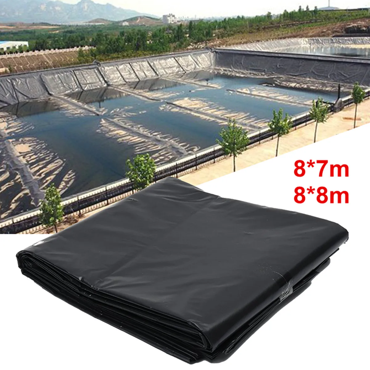 

2Size Fish Pond Liner Garden Pool Reinforced HDPE Heavy Duty Professional Landscaping Pool Waterproof Liner Cloth 0.5mm Thicknes