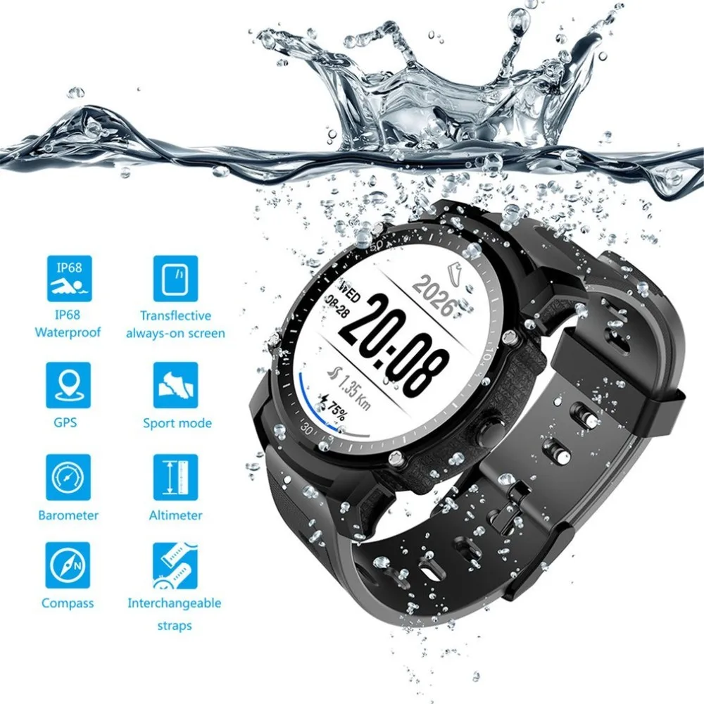 

FS08 Smart Watch Men IP68 Waterproof GPS Sports Fitness Tracker Stopwatch Heart Rate Monitor Wristwatch Clock for Android IOS