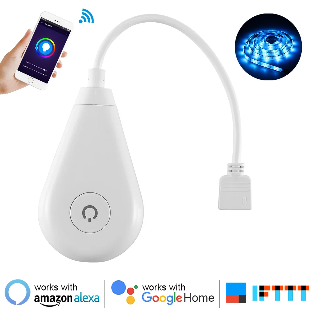 Цветная (RGB) светодиодный световая полоса Wi-Fi контроллер DC12V приложение Smart Life