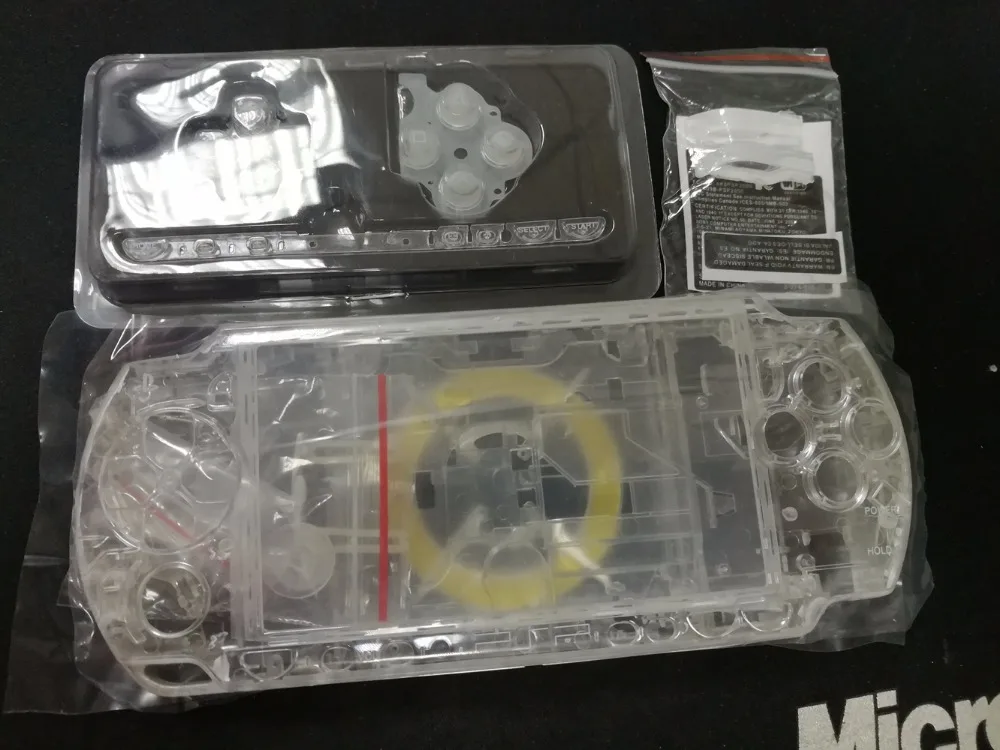 

Free Shipping For PSP Case Clear Crystal Housing Shell Cover for PSP 1000 2000 3000 Console Shell with Buttons kit