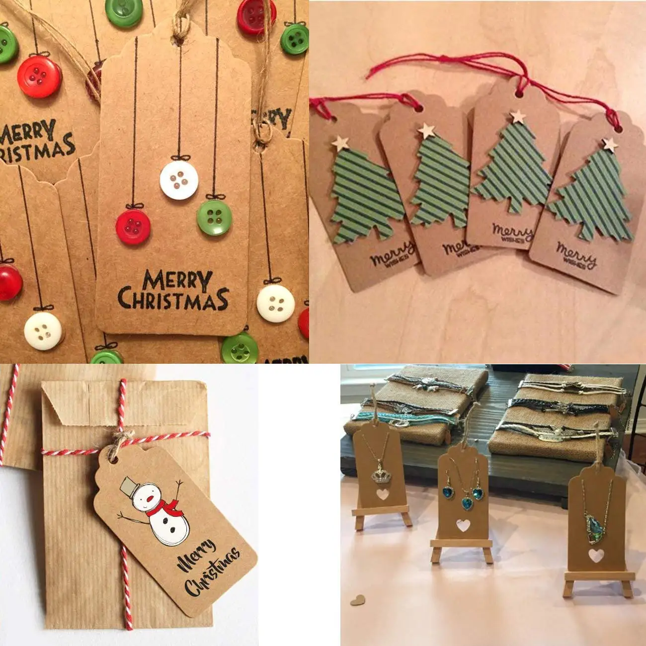 

Valentine's Day Gift Pendant 100p 4 cm x 9 cm kraft labels tags geschenkanhaenger Trailers labels with jute cord 30m