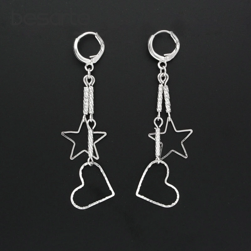 

White Star Gold Earing Long Earrings For Women Oorbel Largos Kolczyki Boucle D'oreille Femme Aretes Mujer Orecchini Donna E3306