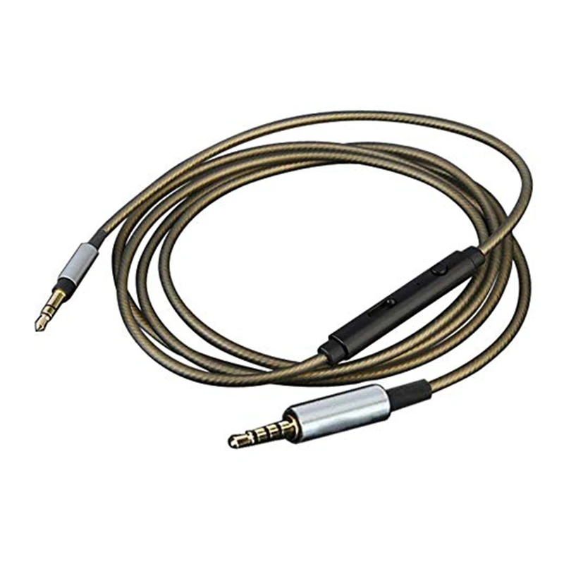 OKCSC EXK450 for K450 Audio Replacement Cables 3 5mm Male Headphone K451 K452 Q460 K480 Silver Plated With Mic Button Control