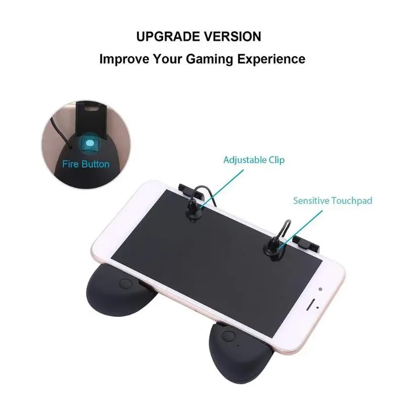 

ALLOYSEED 2pcs one pair R8 2 in 1 Mobile Phone Gamepad L1R1 Shooter Fire Trigger L1 R1 Game Handle Controller Joystick for PUBG