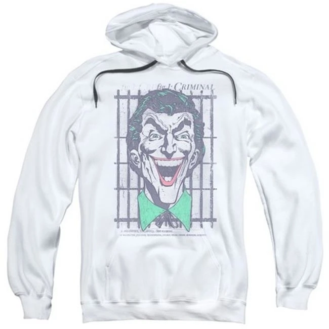 Trevco Dc-Criminal-для взрослых Pull-Over Hoodie-белый маленький | Мужская одежда