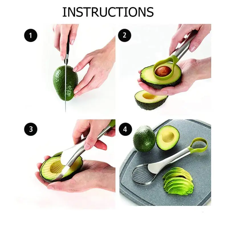 Avocado knife Multifunctional 2 in 1 Stainless Steel Avocado Slicer