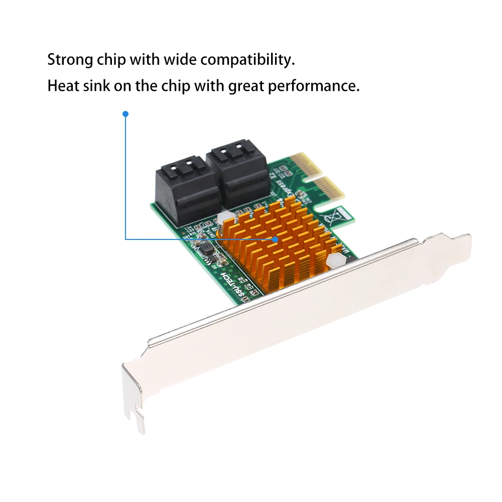 PCI E X2 в 4 порта SATA3 6 Гбит/с карта экспресс карточка SSD Tiering контроллер адаптер с