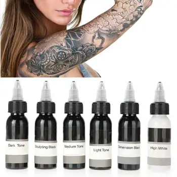 

30ml/Bottle 6 Colors Tattoo Makeup Ink Pigment Professional Beauty Body Art Inks Tool