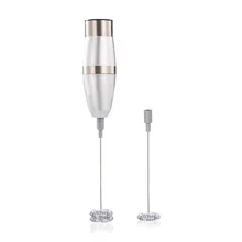 EAS-электрический ручной вспениватель молока, пенообразователь, взбиватель яиц, двойной пружинный тройной пружинный венчик, насадка из нержавеющей стали, миксер для напитков, кофе