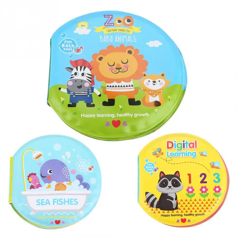 

Kid Early Learning Bath Toys Books with BB Device Baby Bath Shower Toys Waterproof Educational Toy Funny Zoo Marine Number Book