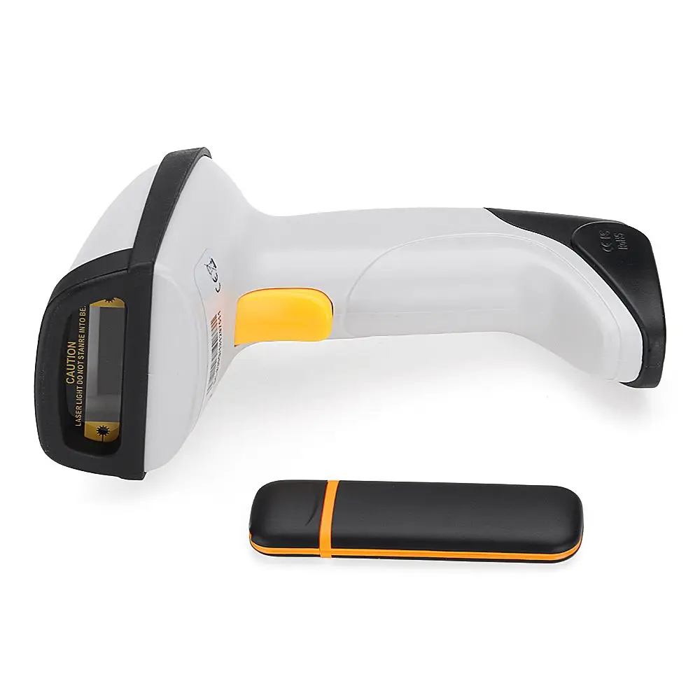

Wireless Laser BarCode Scanner One-dimensional Bar Code Reader 50m Distance Laser Light USB