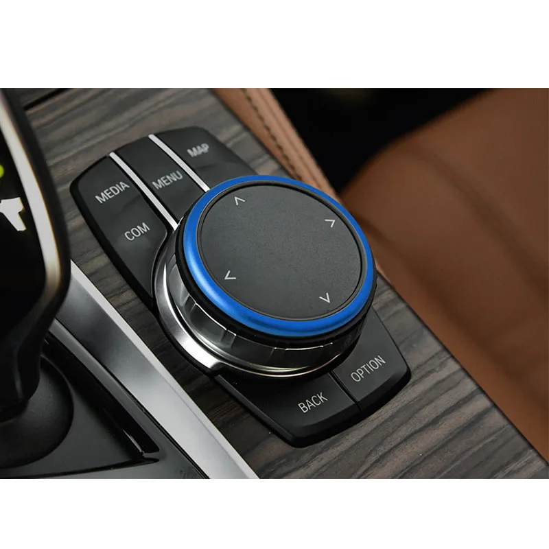Автомобильный Алюминиевый iDrive мульти медиа меню ручка Крышка кольцо отделка