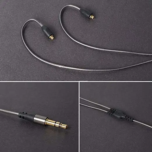 OKCSC Наушники Замена MMCX разъем кабель наушников обновление MMCX разъем съемный SE215 SE315 для Westone W60 W80 с микрофоном