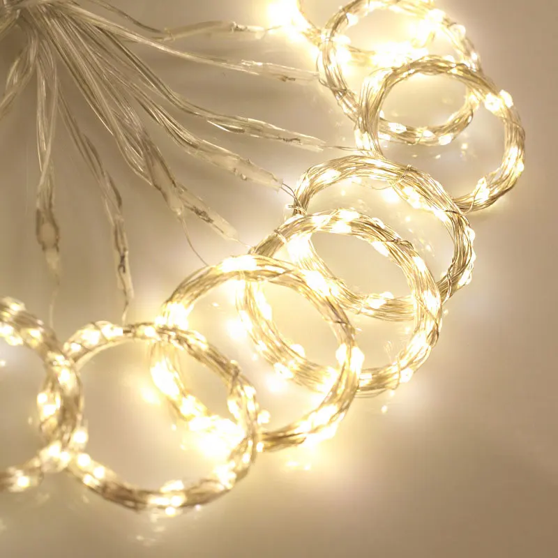 

3x3Meter LED Curtain Light Waterproof USB Copper Wire Curtain Fairy Light & Remote Control Outdoor Garland For Xmas New Yeah 45