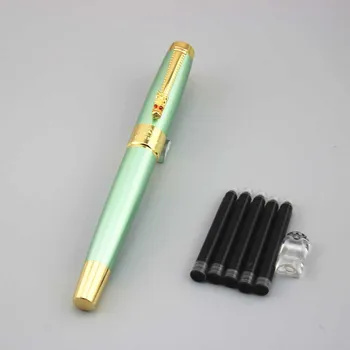 

DKW metal fountain pen Writing Office School Supplies Material Stationery teacher student gift pen with 5pcs ink sac 038