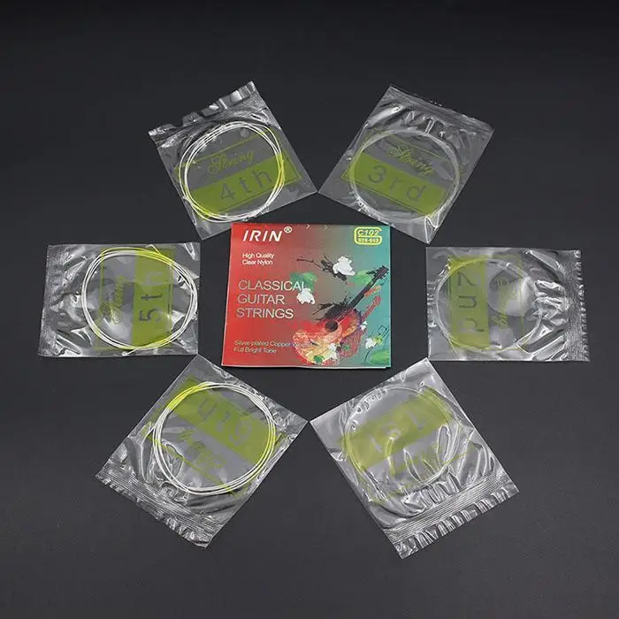 

C102 Clear Nylon Fiber Classical Guitar Strings Set 0.71mm/0.81mm/1.02mm/0.76mm/0.89mm/1.09mm Guitar Strings