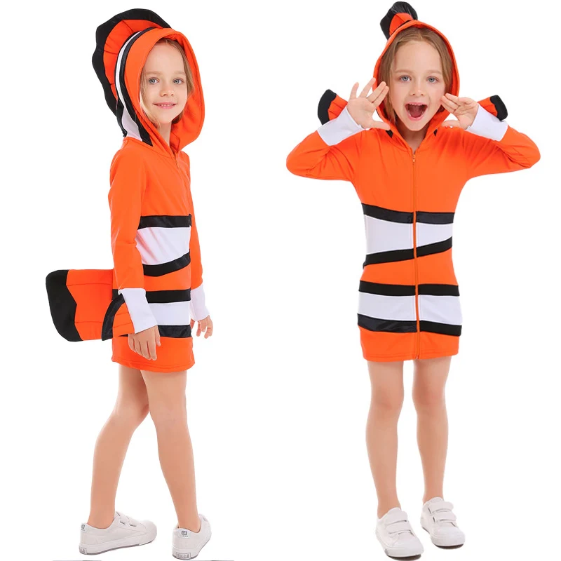 

Boy Girl Anime Finding Nemo Costume Halloween Book Week Party Kid Child Clownfish Fantasia Fancy Dress