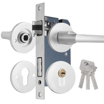 

Space Aluminum Indoor Security Bedroom Living Room Wooden Door Silent Lock New