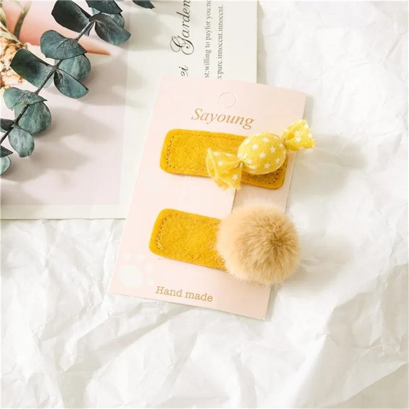 

New Young Girl Candy Hair-ball Hairpins Hairgrips Parent-child Fashion Hair Claws Children Hair Accessories