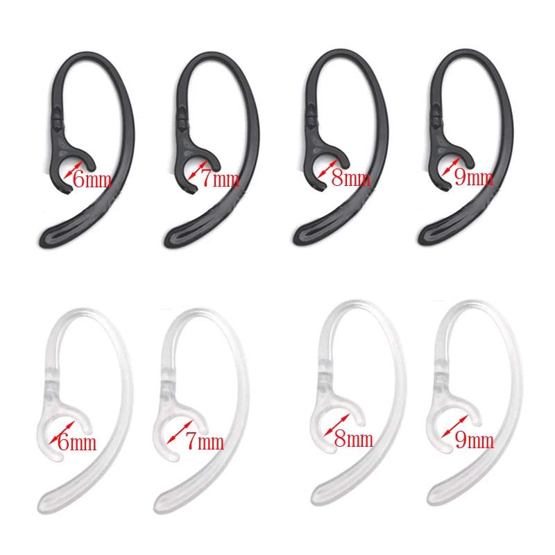 100pcs 50pairs Earphone Clip Hook Earhook Headphone Ear hook hanger for Bluetooth Headset 6 0mm 7 0mm 8 0mm 9 0mm