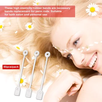 

50pcs Salon Cold Wave Rods Rubber Band Replacements Reusable Hair Roller Curling Curler Perms Hairdressing Maker Styling Tool