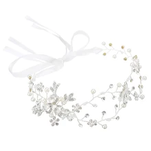 Элегантный свадебный головной убор для невесты головной убор сладкий жемчуг кристалл ручной работы повязка на голову для невесты подружки невесты