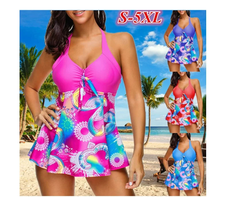 

Large Size One-Piece Swimsuit Women 2019 Sexy Swimwear Women One-Piece Suits Swimwear Plus Size 3XL/4XL/5XL Swim Suit