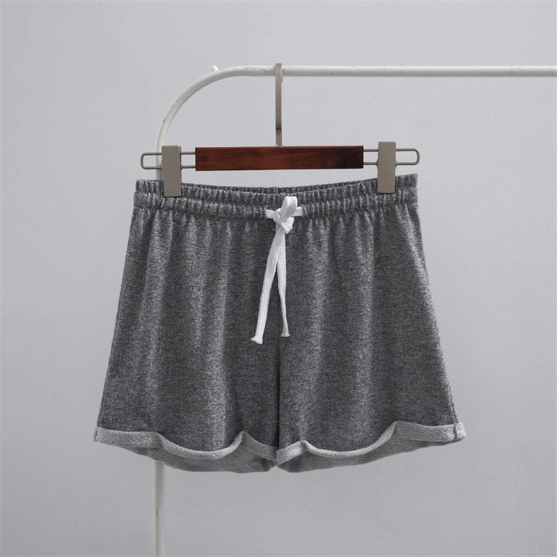 

2019 Cotton Women Pants Girls Solid Pajamas Shorts Lacing Sleepwear Short Loose Summer Loungewear Teenage Sleep Pants