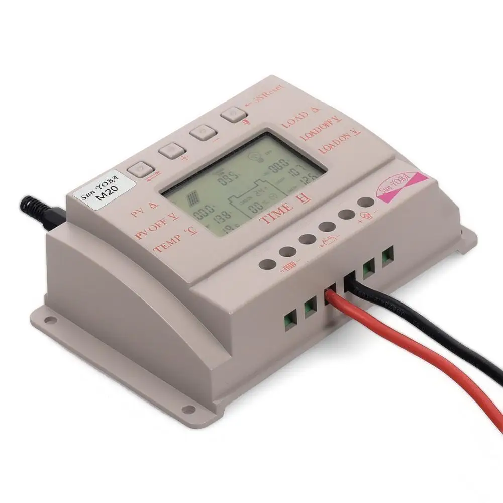 

LCD 20A Solar Panel Battery Regulator Charge Controller Auto Switch 12V/24V