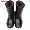 Must Have! Waterproof Snow Boots Men Real Leather Pull On Super Warm Fur Mid-calf Boots Man Winter Outdoor Plush Cotton Shoes ► Photo 2/6