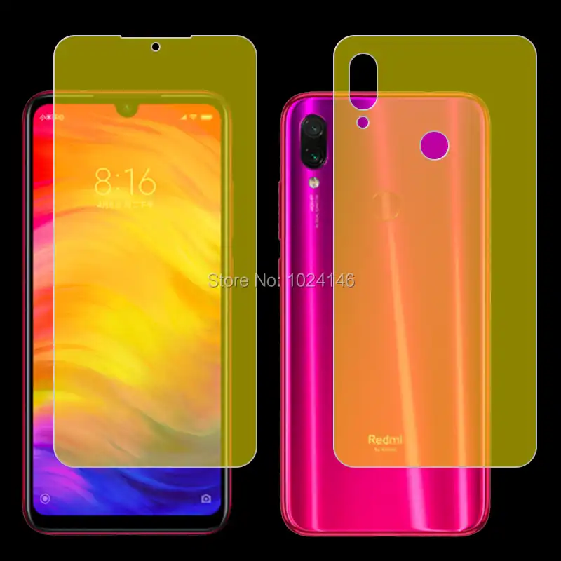 Para Xiaomi Redmi 7 ultra claro Protector de pantalla de cobertura completa de TPU