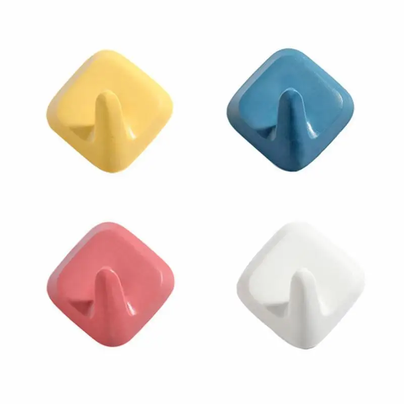 

4pcs ABS Strong Stick Home KitchenHanging Hooks Adhesive Wall Hanger Hooks Holder for Kitchen Bathroom