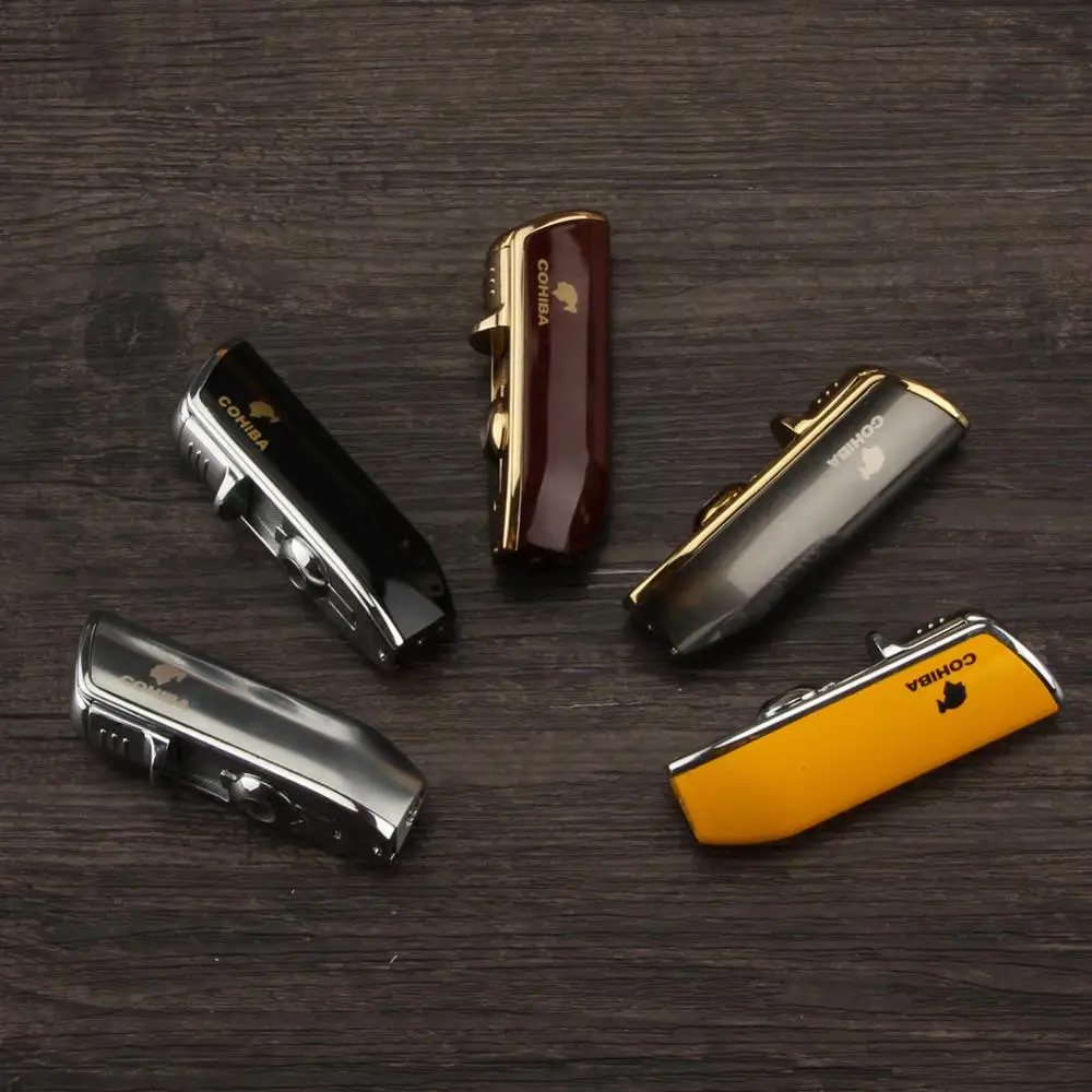 Металлическая ветрозащитная Зажигалка COHIBA в форме змеи с красным облаком 3