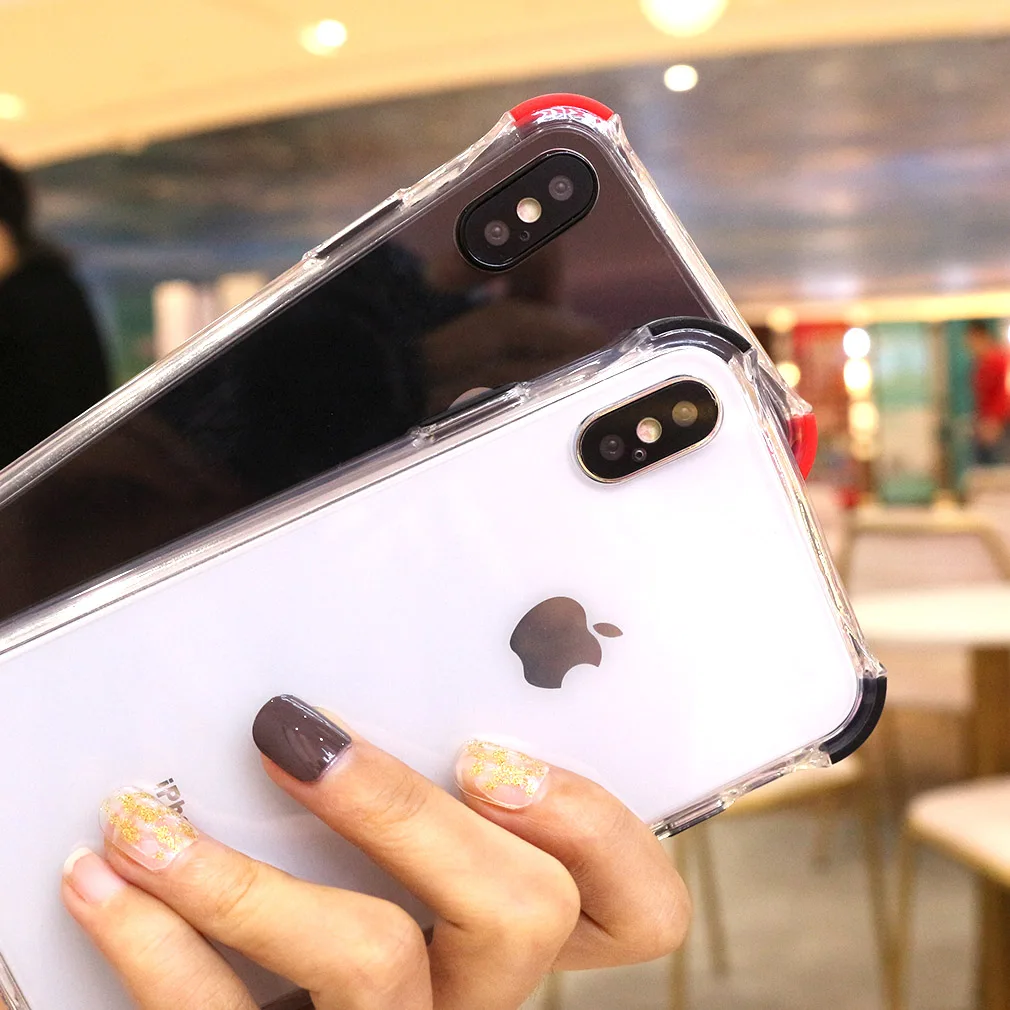 Case For Iphone X XR 7 8 MAX Plus 6 6S 5 5S Brand Dual Layer Transparent 5D Full Shockproof HD |