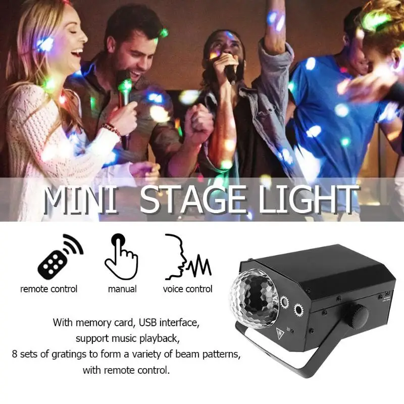 

16 Patterns Projector Magic Effect DJ Ball Voice Control Stage Laser Light with controller moving head Party Lamp